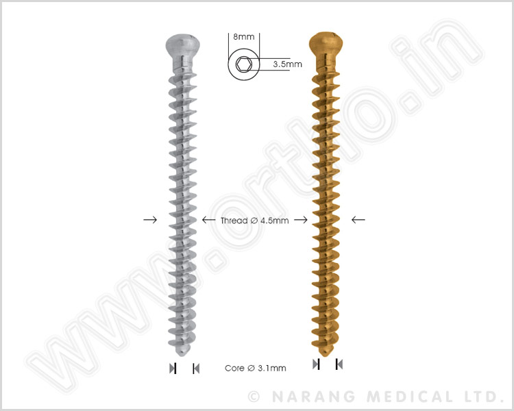 Cancellous Bone Screw Ø 4.5mm Full Thread