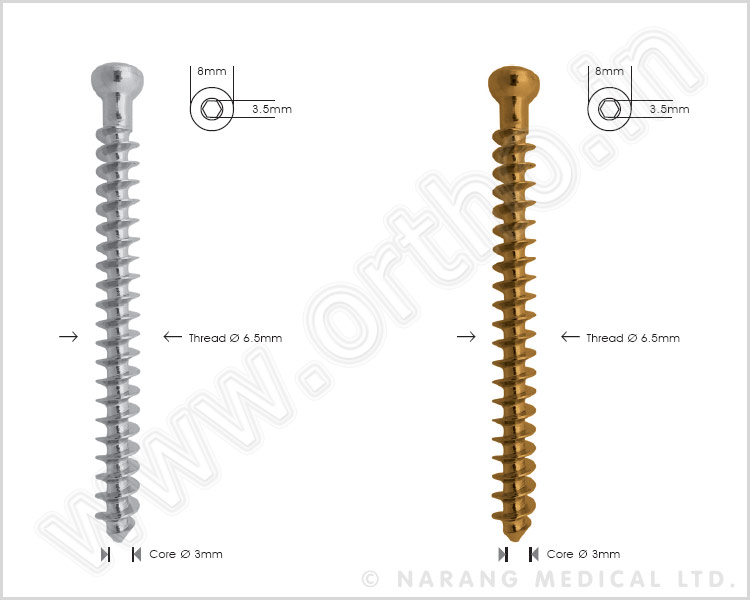 Cancellous Bone Screw Ø 6.5mm, Full Thread