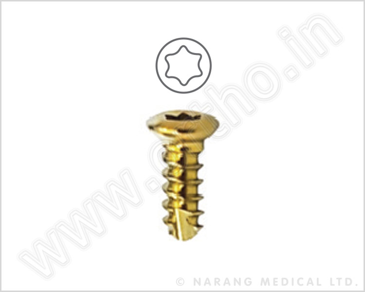 Cortex Screw Ø2.0MM (Star Head) Self Tapping - Titanium