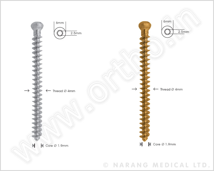 Cancellous Bone Screw Ø 4.0mm, Full-thread