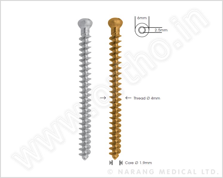 Cancellous Bone Screw Ø 4.0mm, Full-thread