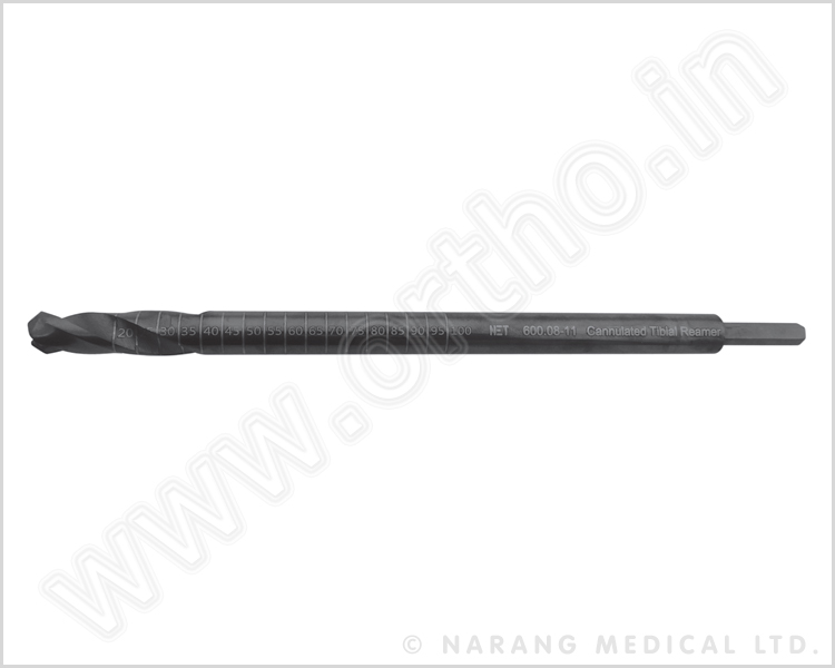 600.08-11 - Cannulated Tibial Reamer, Dia.11.0mm