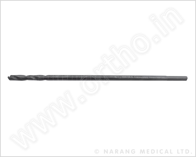600.08-6 - Cannulated Tibial Reamer, Dia.6.0mm