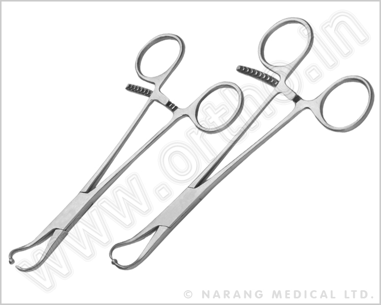Bone & Plate Holding Forceps Guarded Point Right & Left - Pair
