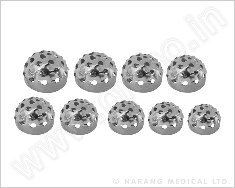 Acetabular Cup Reamers for 28mm Dia (Set of 9 Pcs)