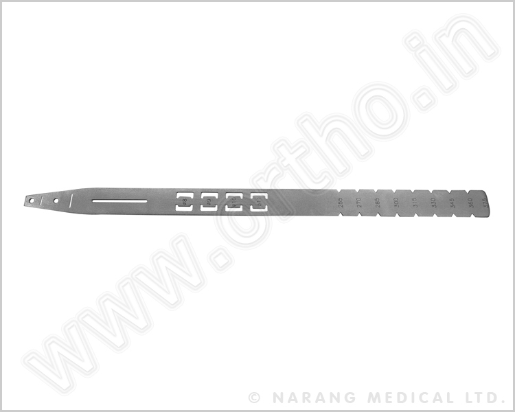 Q.075A.01  -  Radiographic Ruler for Perfect Tibial Nail