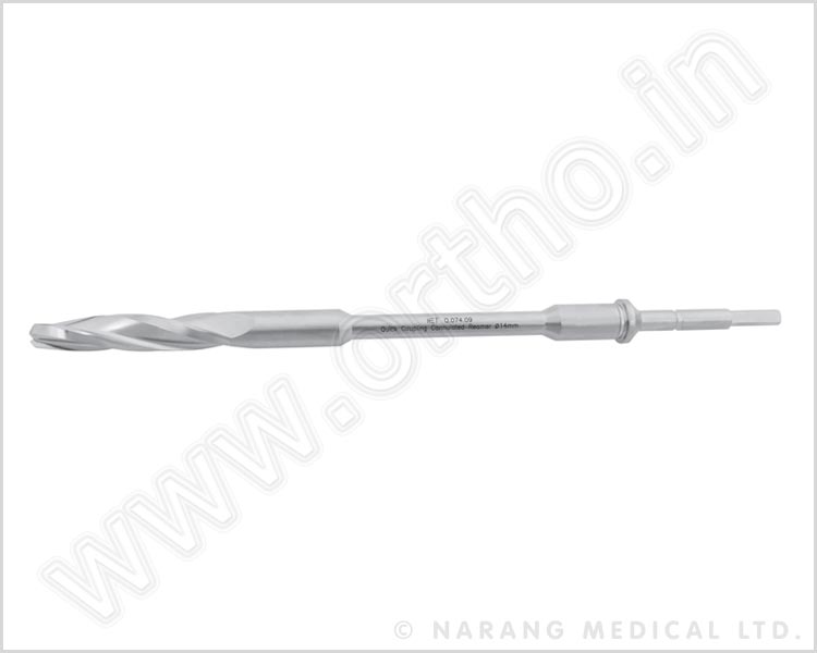 Q.074A.09 - Quick Coupling Cannulated Reamer with Stopper 14mm Dia