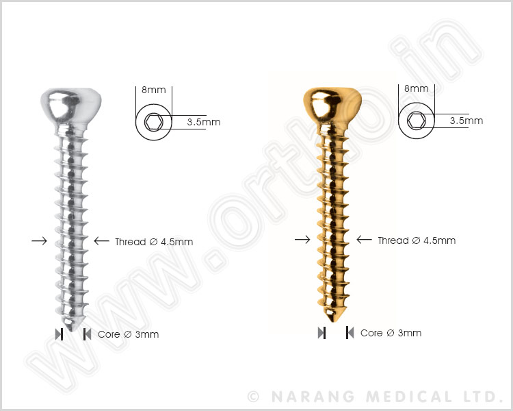 Standard Implants - Bone Screws, Standard Implants - Bone Screws
