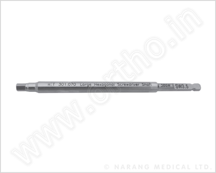 Large Hexagonal Screw Driver Shaft 3.5 mm tip