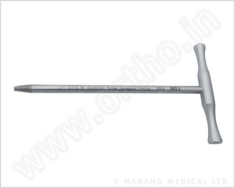 Extraction Screw (Left Hand Thread), Conical, for Screws Ø 4.5mm to 6.5mm