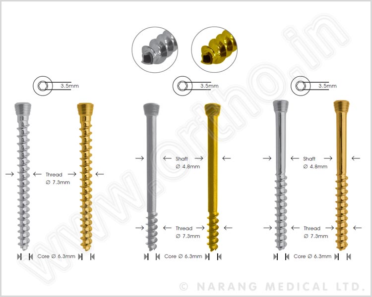 Cannulated Cancellous Safety Lock Screw Ø 7.3mm