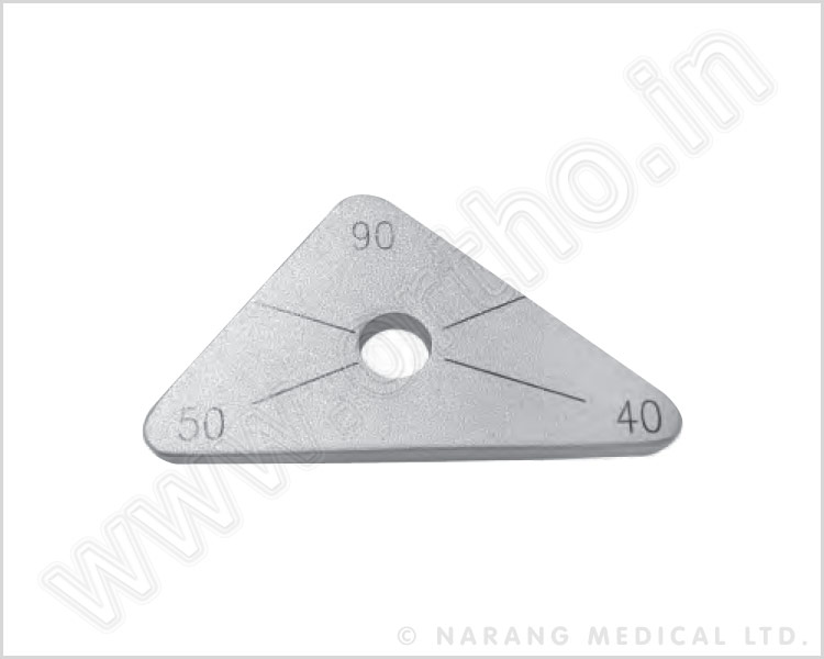 Positioning Plate, Triangular, 90∫/50∫/40∫