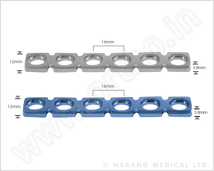 4.5mm Reconstruction Plate, Straight Titanium