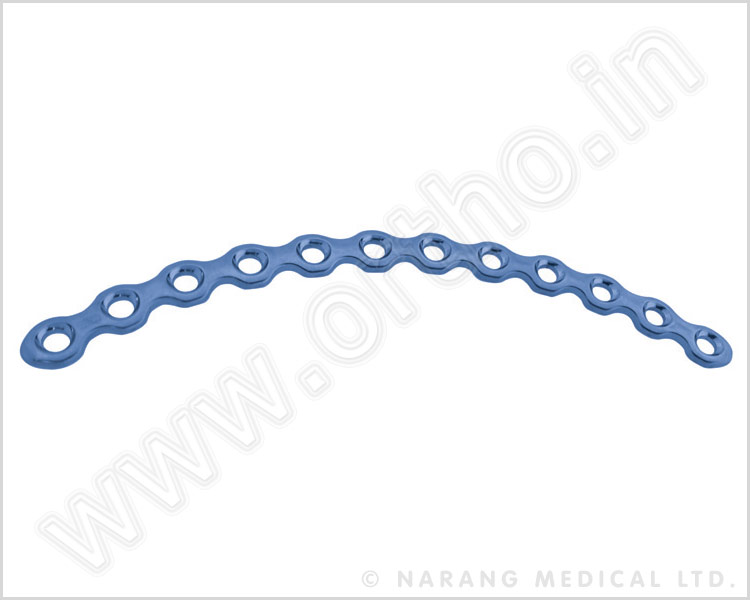 3.5mm Pelvic Reconstruction Plate with Low Profile with Coaxial Holes - Curved - 108mm Radius