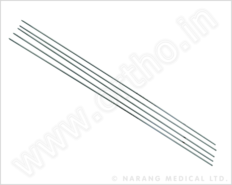 Guide Wire Threaded Pin 1.2mm x 10mm x 230mm