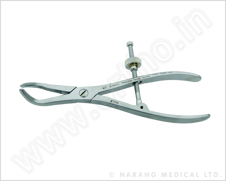 Reduction Forcep, Serreted Jaws, Speed Lock, 160mm